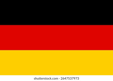 Germany official flag vector with standard size and proportion.