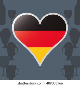germany oktoberfest beer icons image 