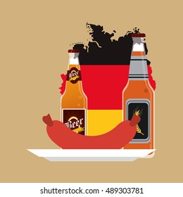 germany oktoberfest beer icons image 