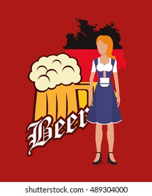 germany oktoberfest beer icons image 