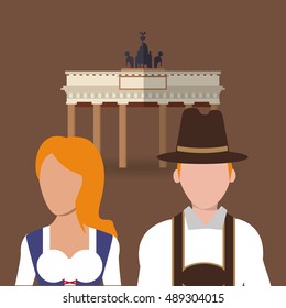 germany oktoberfest brandenburg gate icons image 