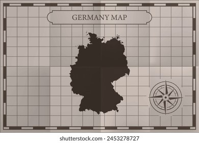Mapa clásico de Alemania. Antiguas estilo antiguo.