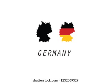 Germany outline map country shape 