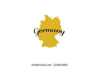 Germany outline map country shape
