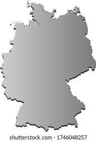 Germany of outline map,  Isolated vector illustration