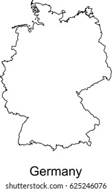 Germany outline vector map