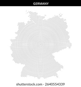Germany outlined with creative concentric circles.