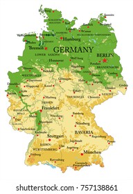 Germany physical map svg