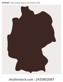 Mapa del país de Alemania. Detalles bajos. Estilo sólido. Forma de Alemania. Ilustración vectorial.