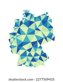 Mapa de polígonos de Alemania. Mapa vectorial de bajo estilo polo de moda de Alemania.