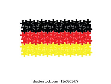 Germany puzzle effect national flag country emblem