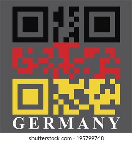 Germany QR code flag, vector