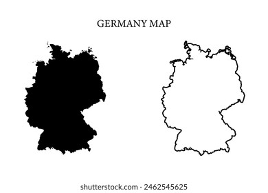 Germany region country map vector