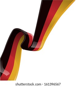 germany ribbon flag on white background