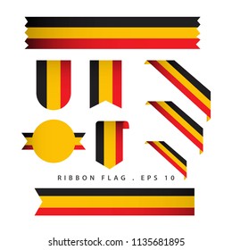 Germany Ribbon Flag Vector Template Design Illustration