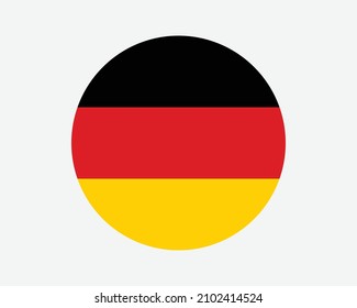 Germany Round Country Flag. German Circle National Flag. Federal Republic of Germany Circular Shape Button Banner. EPS Vector Illustration.