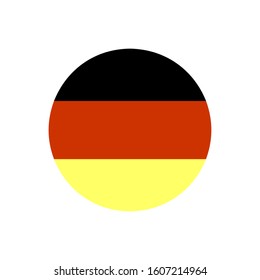 Germany Round Country Flag Vector