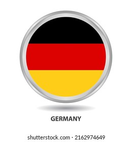 Germany round flag design is used as badge, button, icon, wall painting