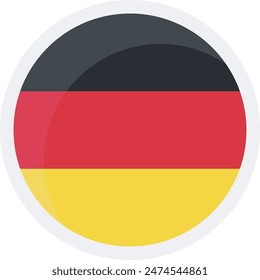 Germany round flag icon on transparent background