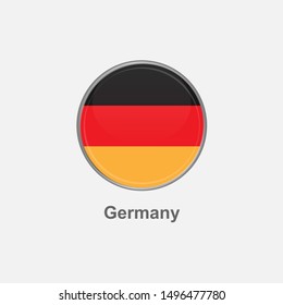 Germany Round Flag Icon.vector Illustration.isolated On White Background.10 Eps