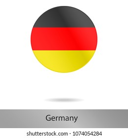 Germany round icon with shadow