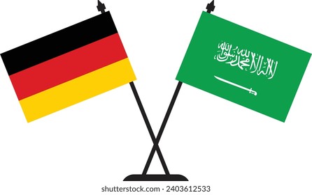 Germany and Saudi Friendship Flag