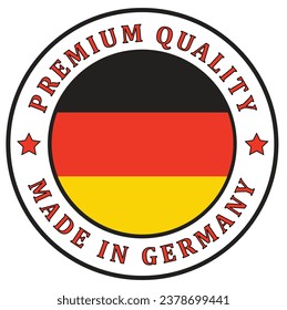 Germany. The sign premium quality. Original product. Framed with the flag of the country