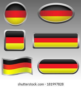 Germany signs on the white background. Vector.