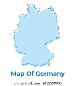 Germany simple outline map vector illustration