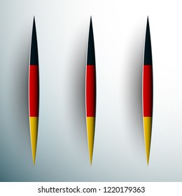 Germany Slashes style flag illustration