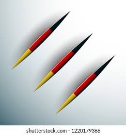 Germany Slashes style flag illustration