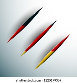 Germany Slashes style flag illustration