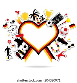 Germany soccer fan heart 