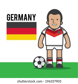 Germany soccer player ,national football team world cup - vector 