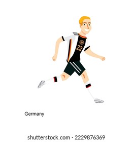 Deutschland Fußball-Player-Vektorgrafik