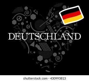 Germany soccer symbol 2016. Flat Vector Icon.
