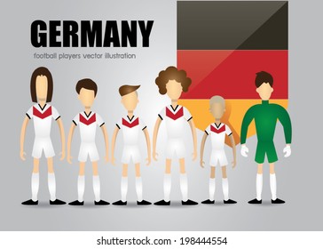 Germany soccer team character vector illustration