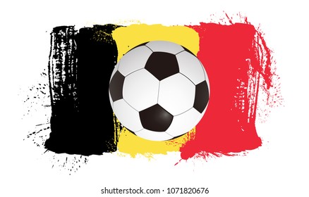 Germany  splash flag with football. High resolution. Transparent background 