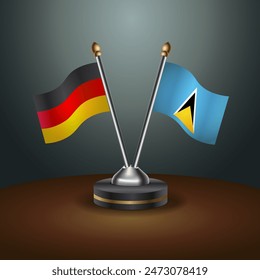 Alemania y ST. La tabla de Lucia marca la relación con el fondo degradado. Ilustración vectorial