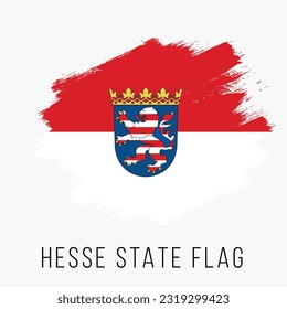 Germany State Hesse Vector Flag Design Template. Hesse Flag for Independence Day. Grunge Hesse Flag