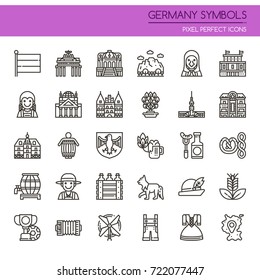 Germany Symbols , Thin Line and Pixel Perfect Icons
