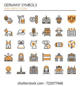 Germany Symbols , Thin Line and Pixel Perfect Icons
