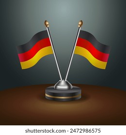Germany table flags relation with gradient backgrund. Vector Illustration