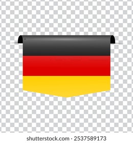 Germany tag national flag with shadow