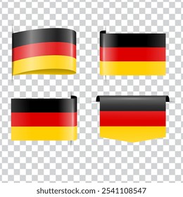 Germany tag national flag with shadow