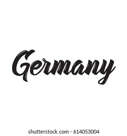 germany, text design. Vector calligraphy. Typography poster. Usable as background.