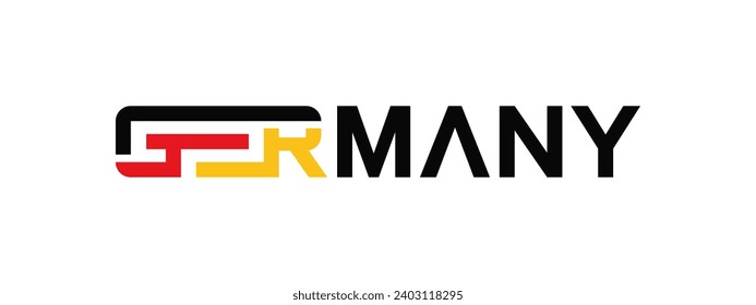 Concepto de diseño del logotipo de texto alemán.