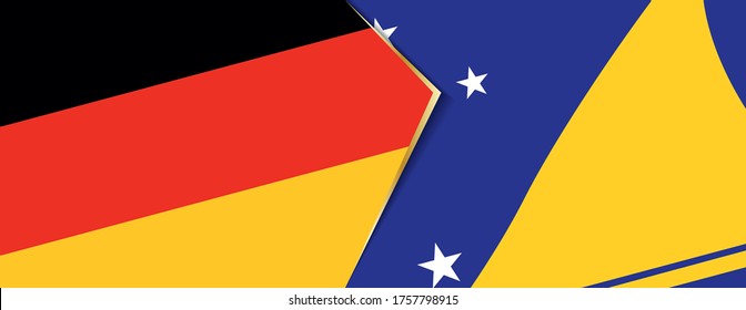 Deutschland und Tokelau Flaggen, zwei Vektorflaggen Symbol für Beziehung oder Konfrontation.