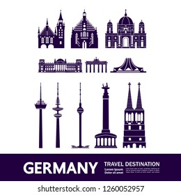 Germany Travel Destination Vector illustration.