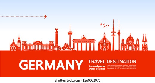 Germany Travel Destination Vector illustration.